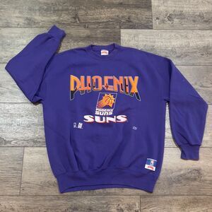 RARE! Vintage 1991 Nutmeg Mills Phoenix Suns Purple Sweatshirt Made in USA - XL